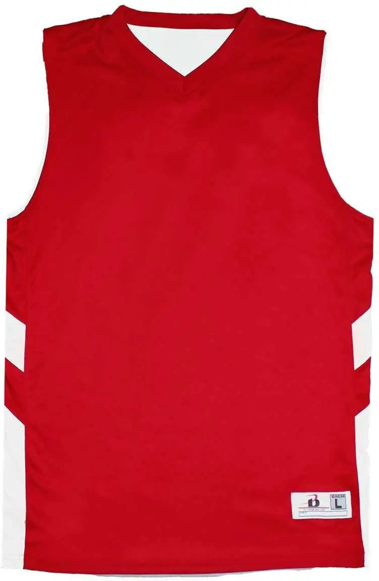 Badger Sport 2566 B-pivot Reversable Youth Tank - Red White