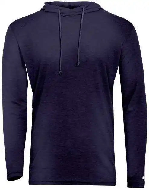 Badger Sport 2905 Tri-blend Surplice Youth Hoodie - Navy Heather