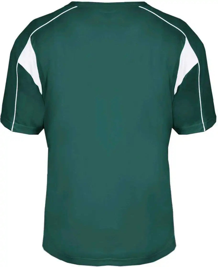 Badger Sport 2937 Youth Pro Placket - Forest White
