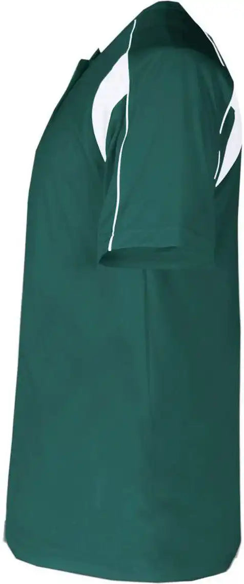 Badger Sport 2937 Youth Pro Placket - Forest White