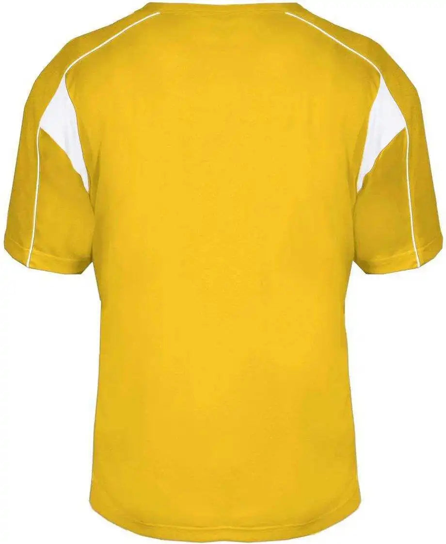 Badger Sport 2937 Youth Pro Placket Gold White