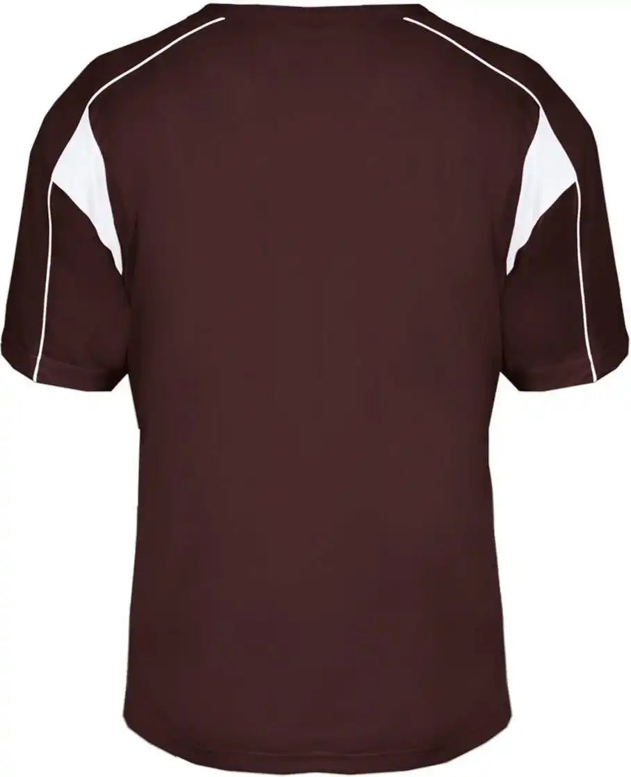 Badger Sport 2937 Youth Pro Placket - Maroon White