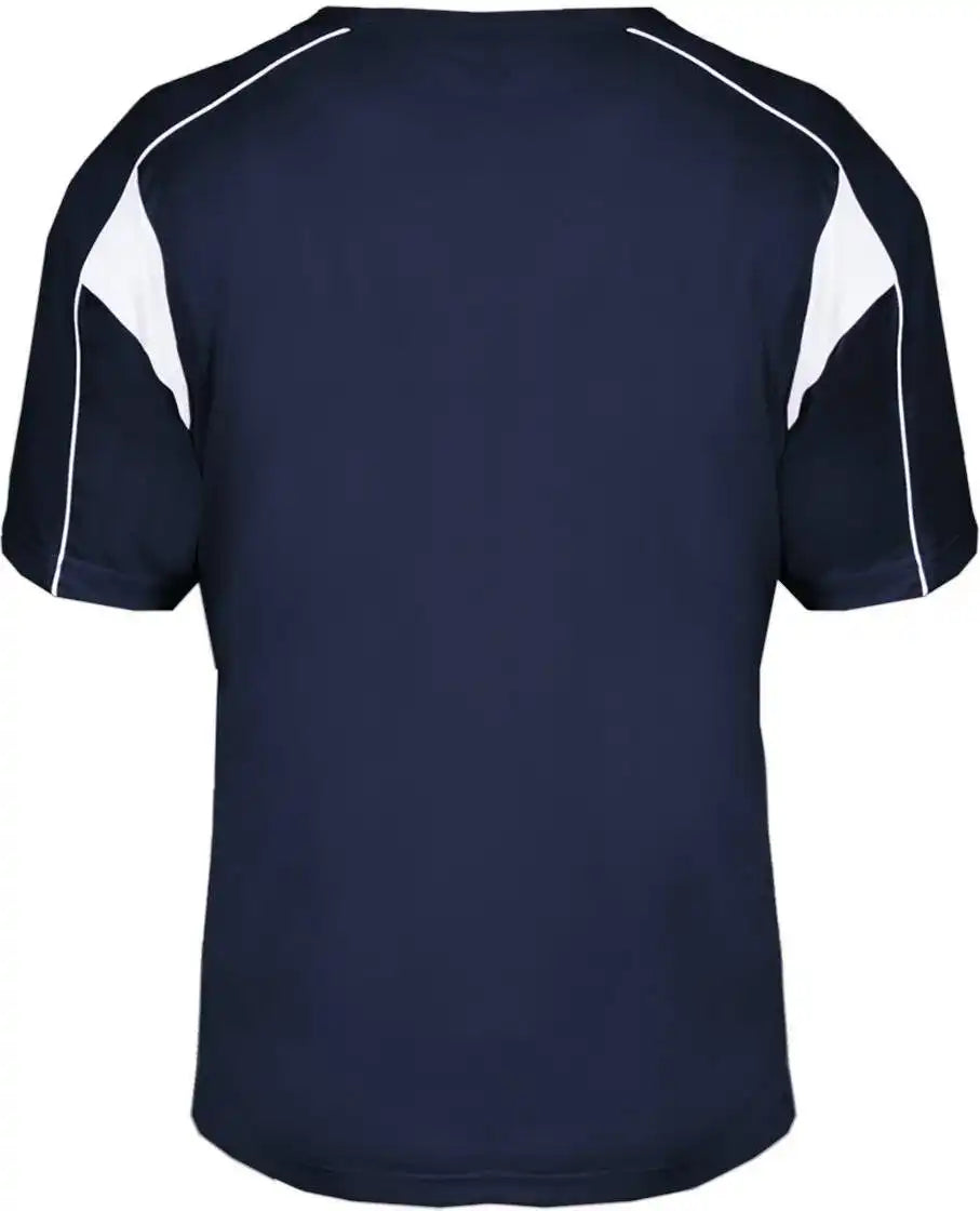 Badger Sport 2937 Youth Pro Placket Navy White