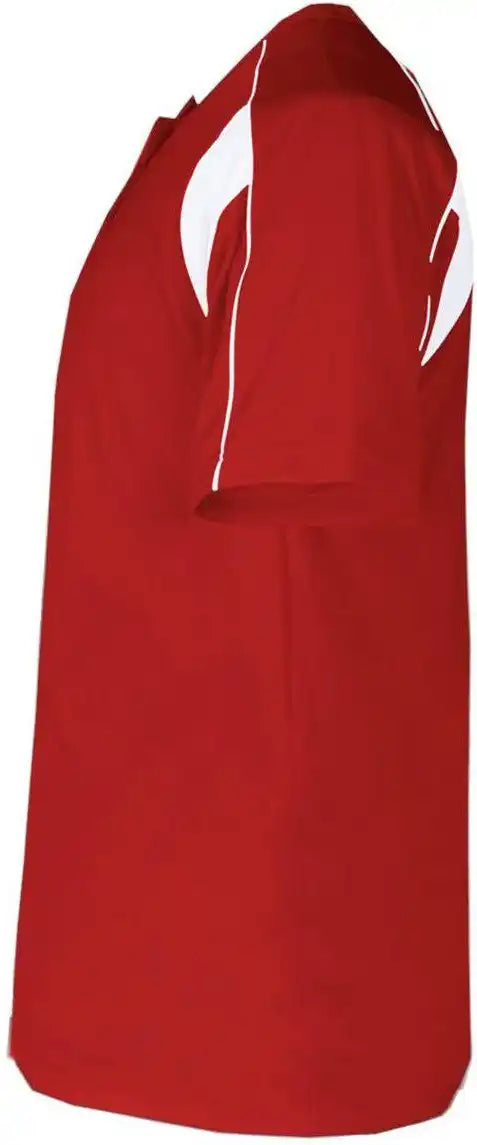 Badger Sport 2937 Youth Pro Placket - Red White