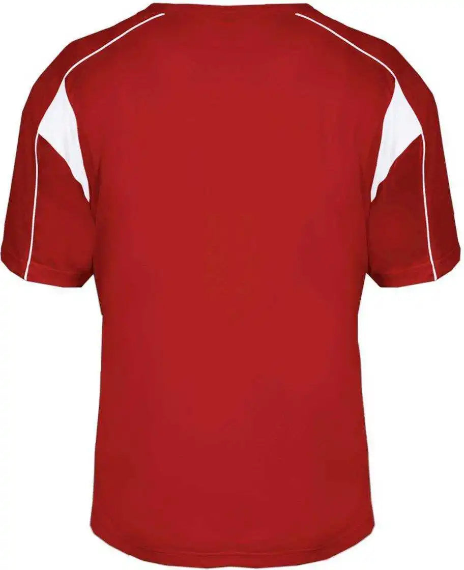 Badger Sport 2937 Youth Pro Placket - Red White