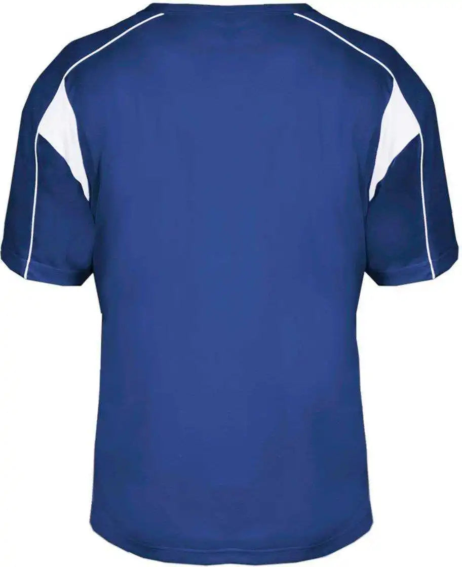 Badger Sport 2937 Youth Pro Placket - Royal White