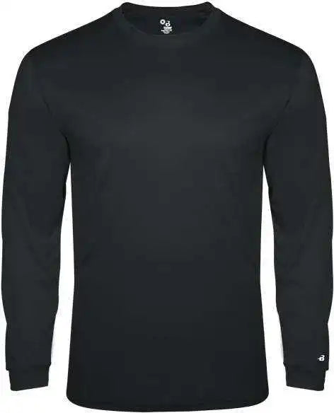 Badger Sport 2944 Tri-blend Long Sleeve Youth Tee - Black Heather