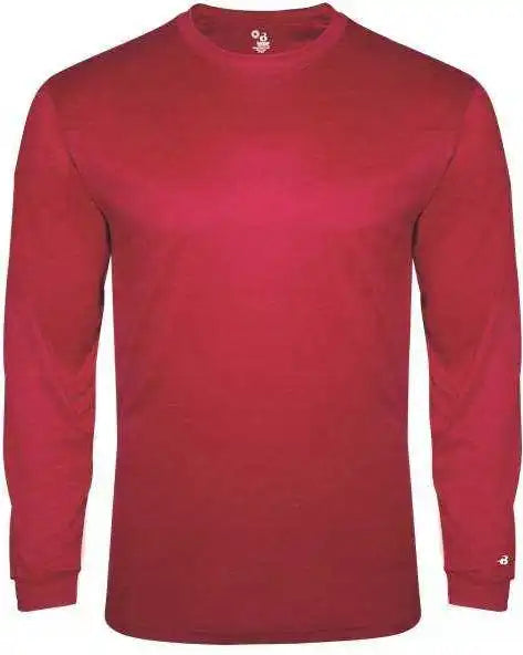 Badger Sport 2944 Tri-blend Long Sleeve Youth Tee - Red Heather