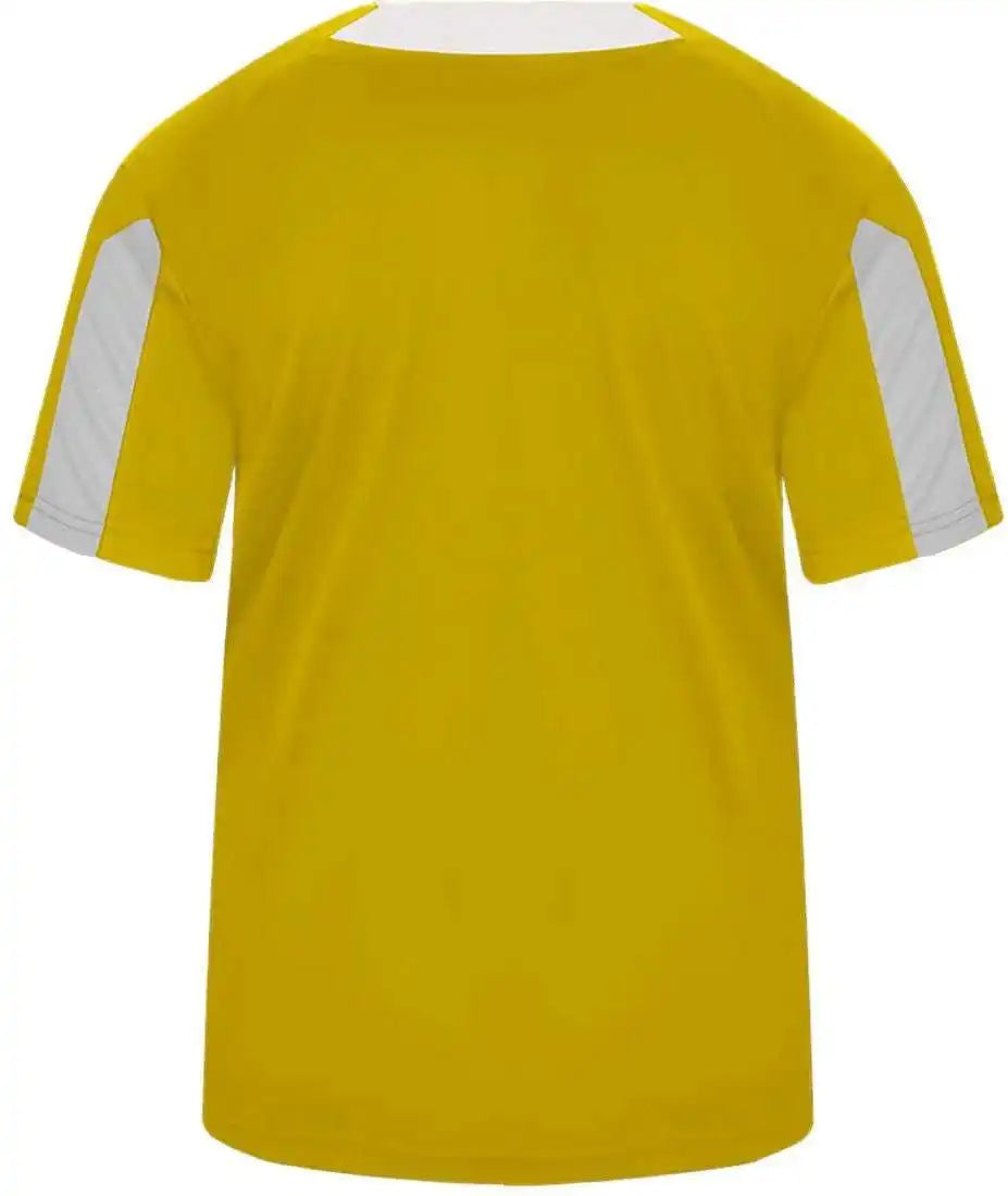 Badger Sport 2976 Youth Striker Placket Gold White