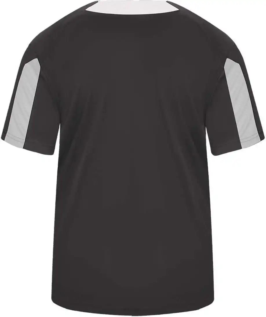 Badger Sport 2976 Youth Striker Placket Graphite White