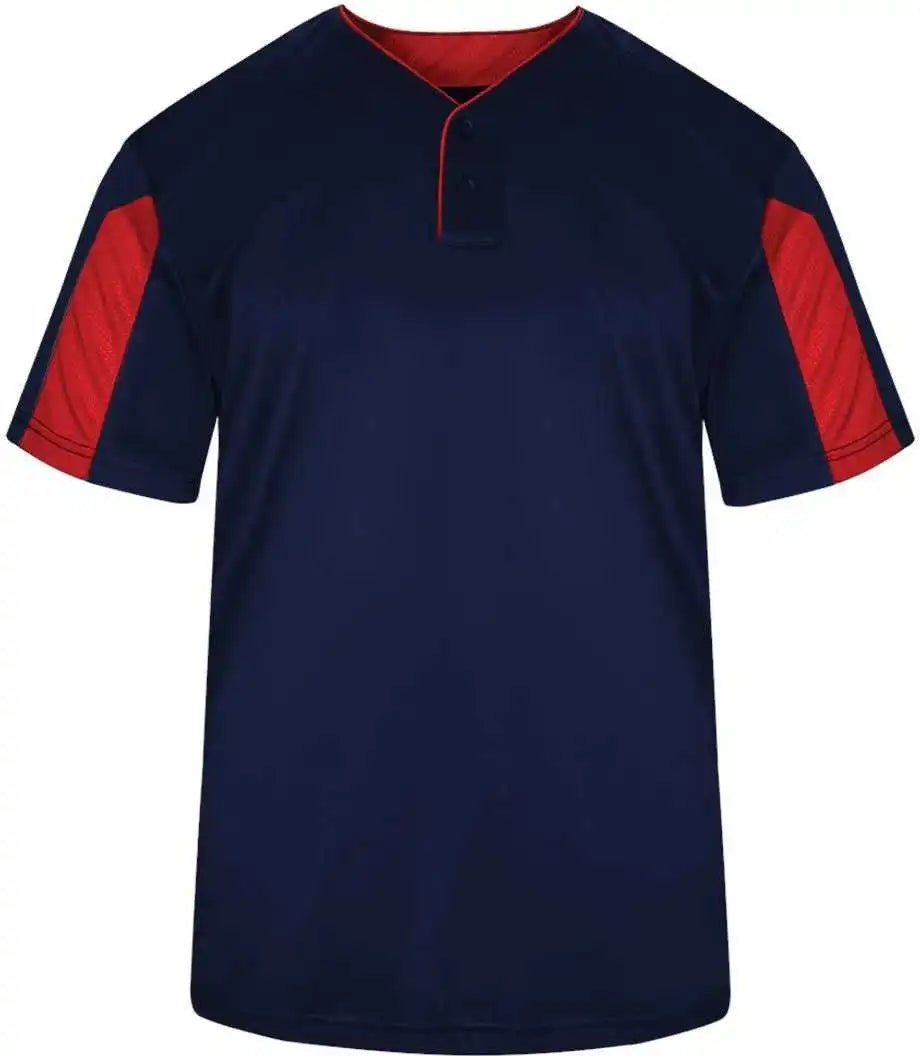 Badger Sport 2976 Youth Striker Placket Navy Red