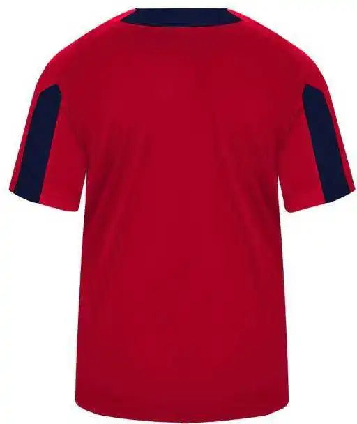 Badger Sport 2976 Youth Striker Placket Red Navy