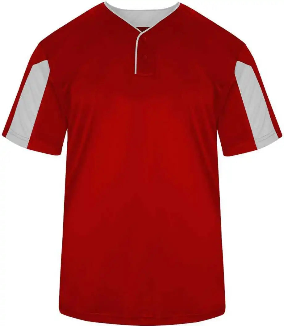 Badger Sport 2976 Youth Striker Placket - Red White