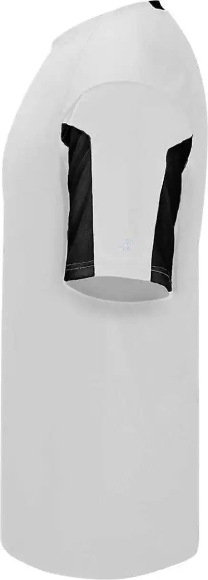 Badger Sport 2976 Youth Striker Placket - White Black