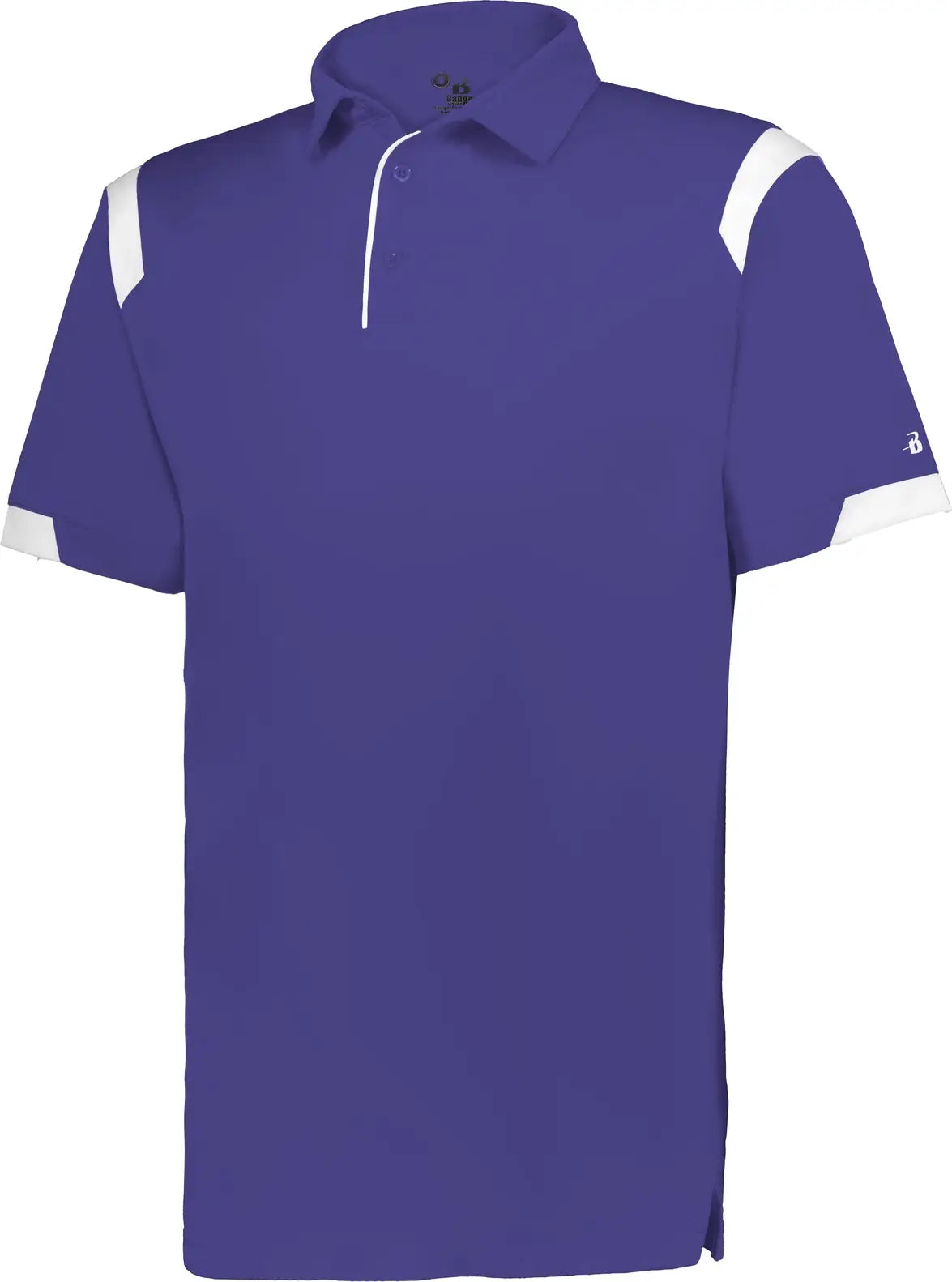 Badger Sport 335000 on the Rise Polo - Purple White