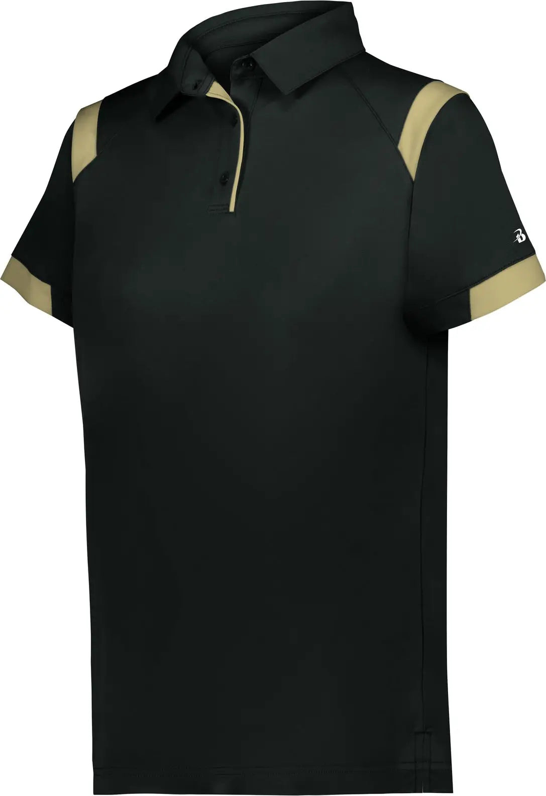 Badger Sport 335100 Ladies on the Rise Polo - Black Vegas - Xs