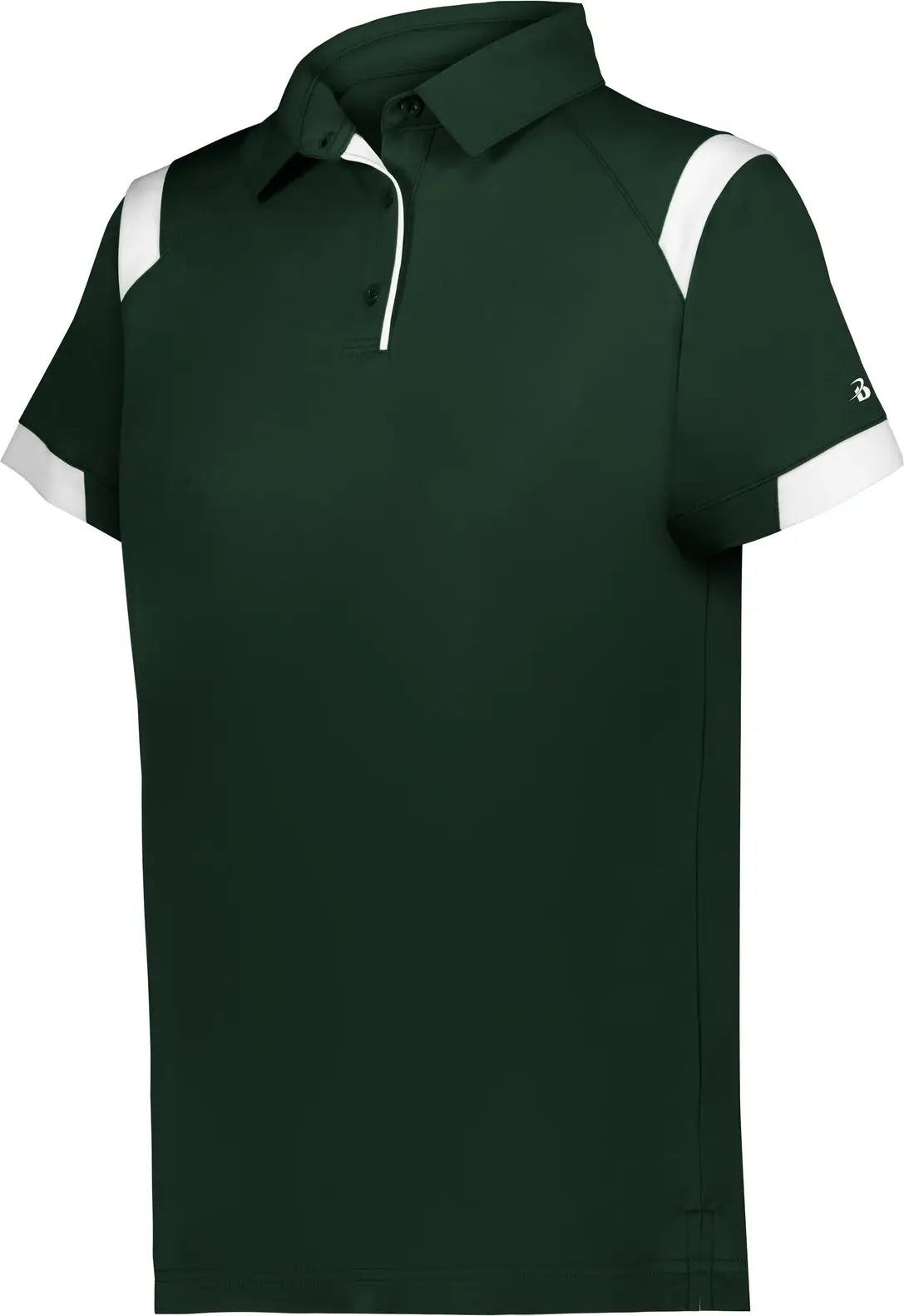 Badger Sport 335100 Ladies on the Rise Polo - Forest White - Xs