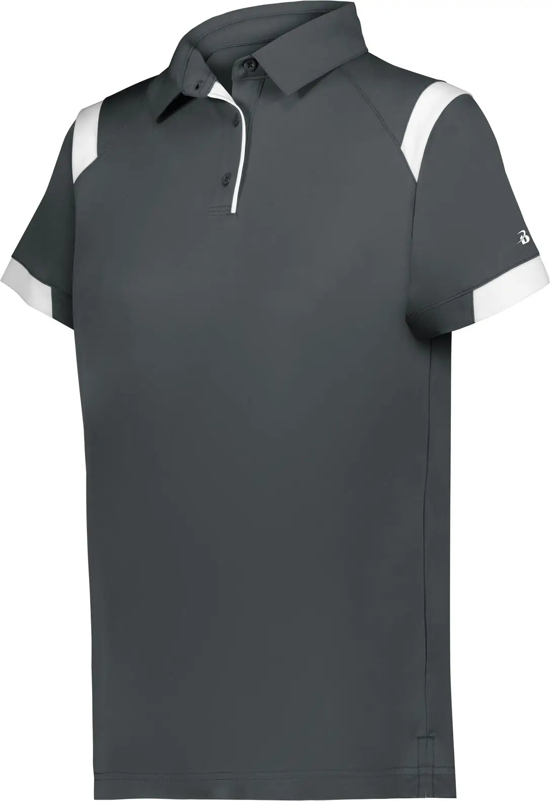Badger Sport 335100 Ladies on the Rise Polo - Graphite White - Dark Gray / Xs