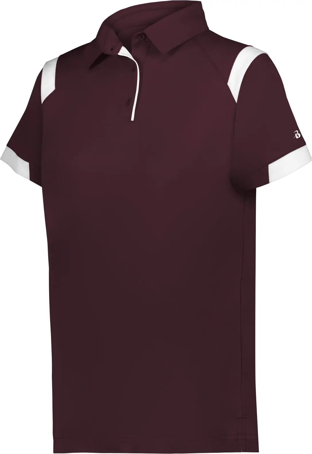 Badger Sport 335100 Ladies on the Rise Polo - Maroon White - Xs