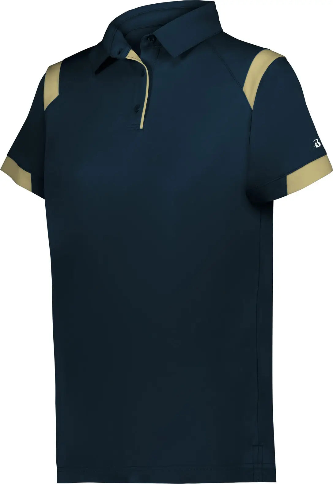 Badger Sport 335100 Ladies on the Rise Polo - Navy Vegas Gold