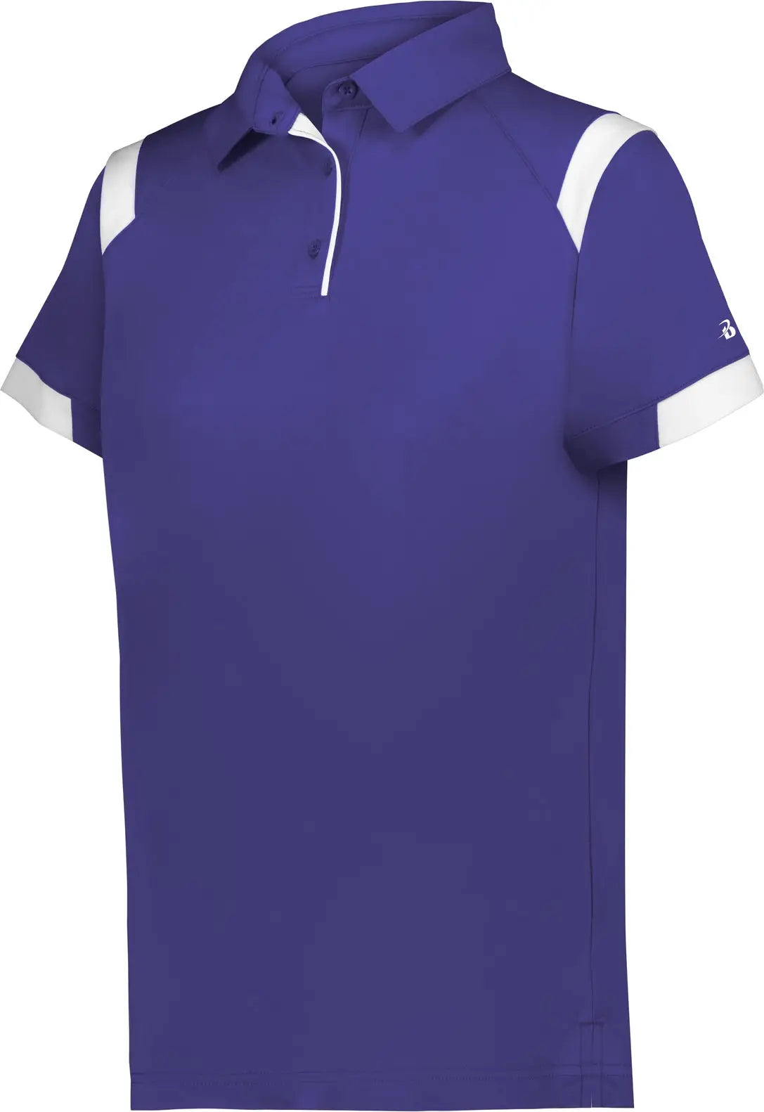 Badger Sport 335100 Ladies on the Rise Polo - Purple White - Xs