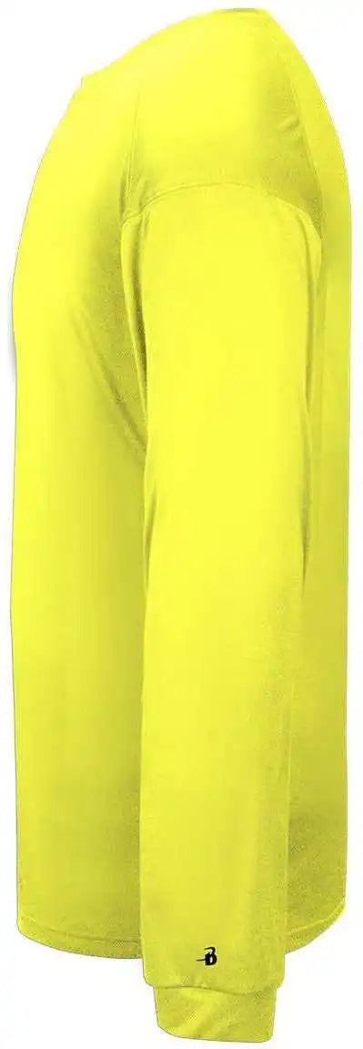 Badger Sport 4004 Ultimate Softlock Long Sleeve Tee Safety Yellow