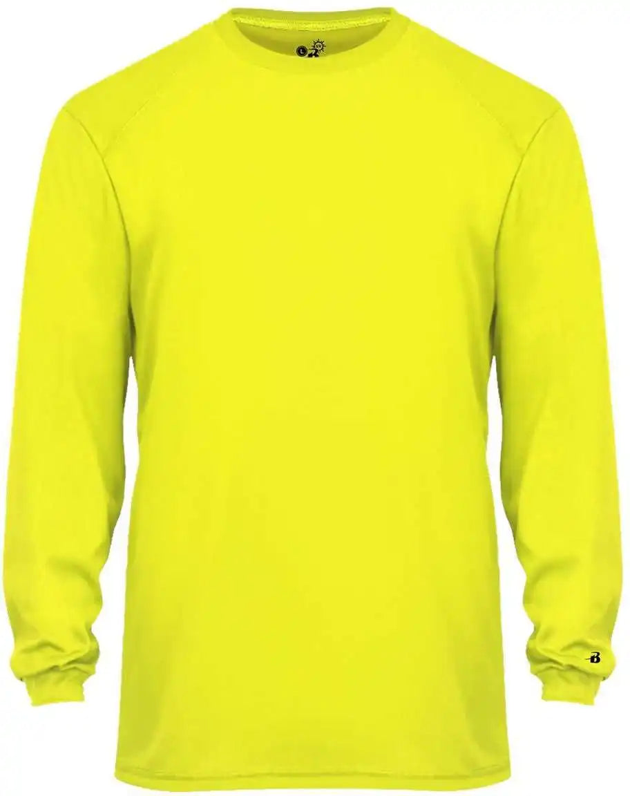 Badger Sport 4004 Ultimate Softlock Long Sleeve Tee Safety Yellow