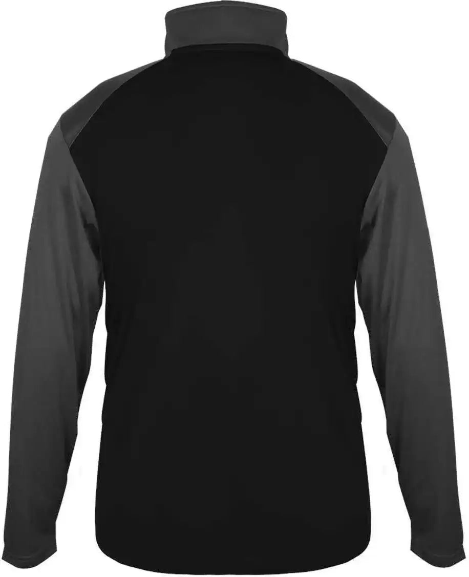 Badger Sport 4006 Ultimate Softlock 1/4 Zip Black Graphite