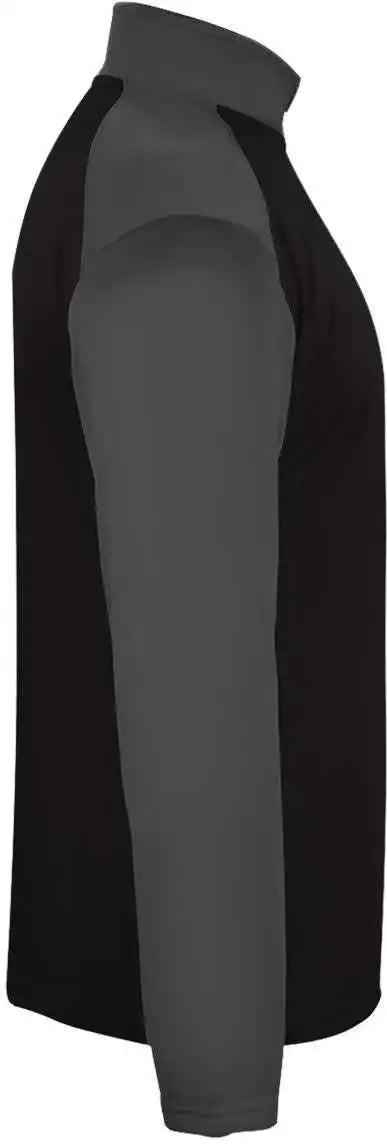 Badger Sport 4006 Ultimate Softlock 1/4 Zip Black Graphite