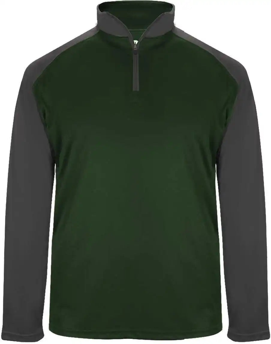 Badger Sport 4006 Ultimate Softlock 1/4 Zip - Forest Graphite