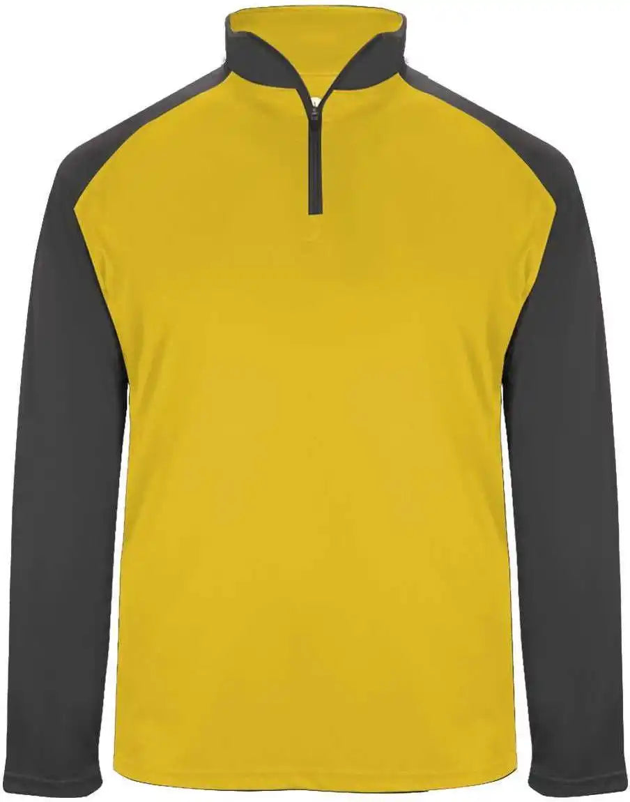 Badger Sport 4006 Ultimate Softlock 1/4 Zip - Gold Graphite