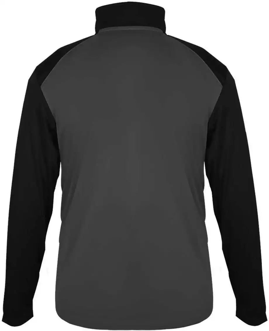 Badger Sport 4006 Ultimate Softlock 1/4 Zip Graphite Black