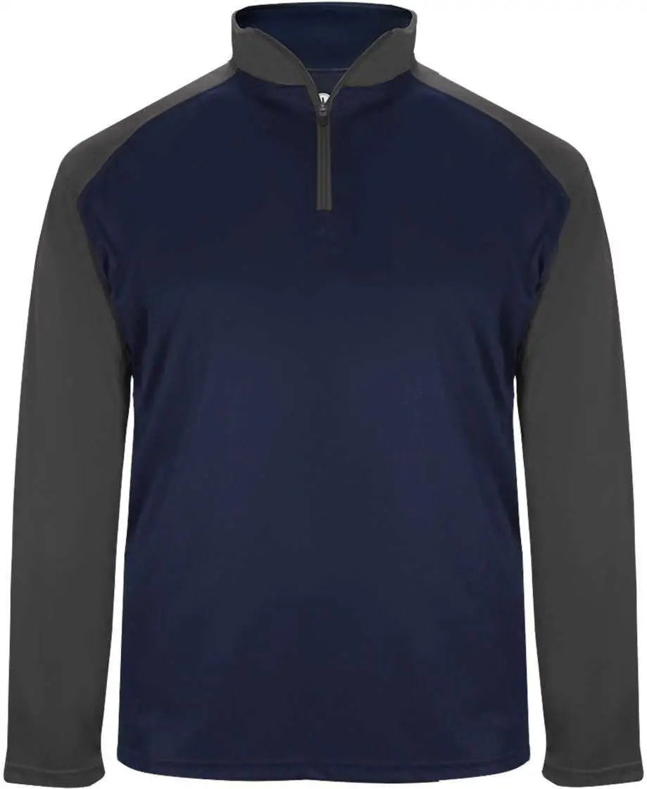 Badger Sport 4006 Ultimate Softlock 1/4 Zip - Navy Graphite