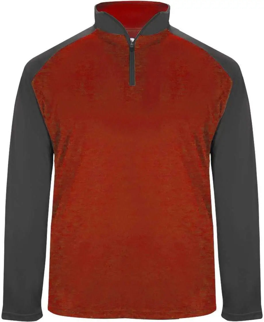 Badger Sport 4006 Ultimate Softlock 1/4 Zip - Red Graphite