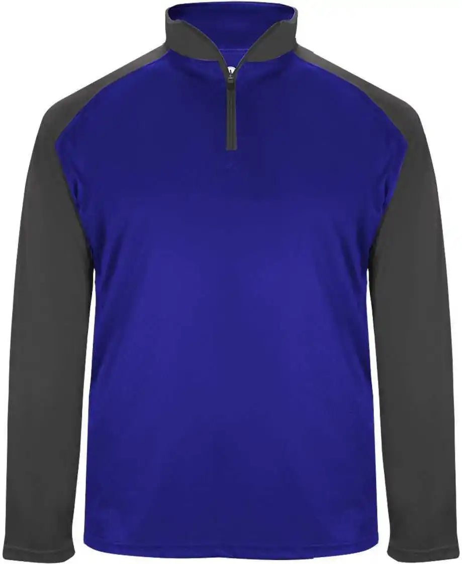 Badger Sport 4006 Ultimate Softlock 1/4 Zip - Royal Graphite