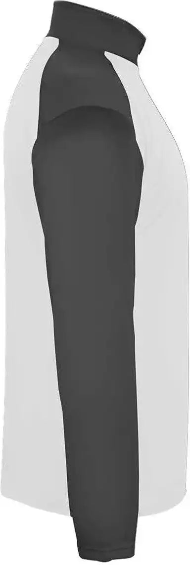 Badger Sport 4006 Ultimate Softlock 1/4 Zip White Graphite