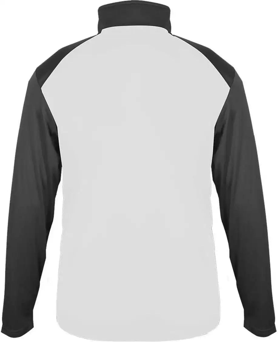 Badger Sport 4006 Ultimate Softlock 1/4 Zip White Graphite