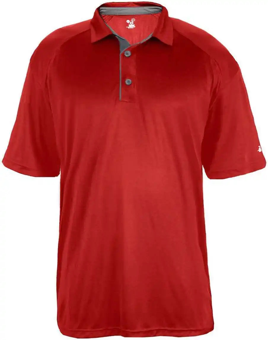 Badger Sport 4040 Ultimate Softlock Polo - Red Graphite