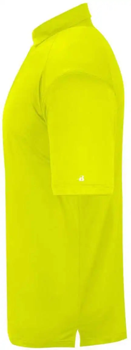 Badger Sport 4040 Ultimate Softlock Polo Safety Yellow Green Graphite