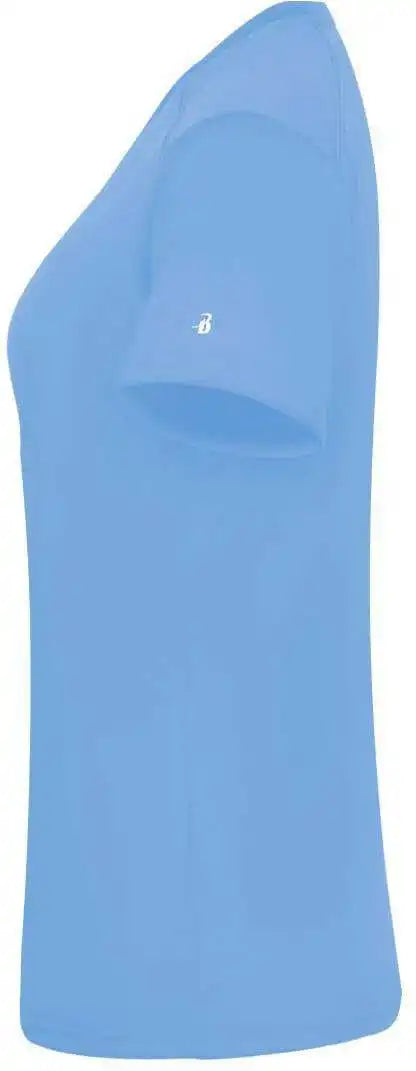 Badger Sport 4062 Ultimate Softlock Ladies V-neck Short Sleeve Tee - Columbia Blue