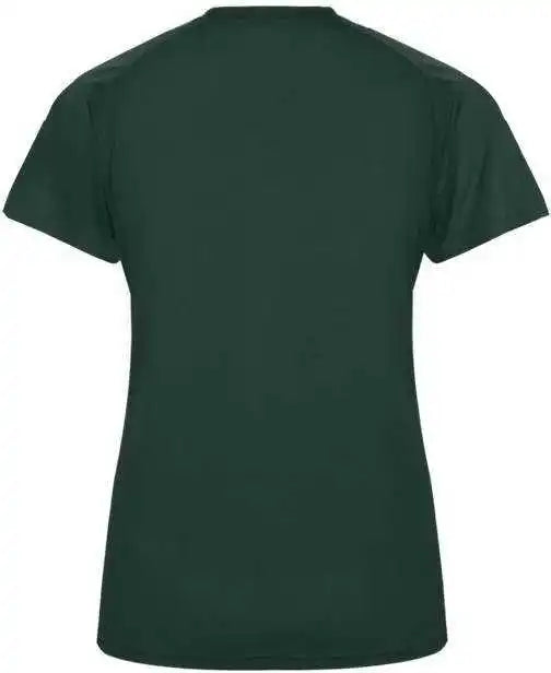 Badger Sport 4062 Ultimate Softlock Ladies V-neck Short Sleeve Tee - Forest