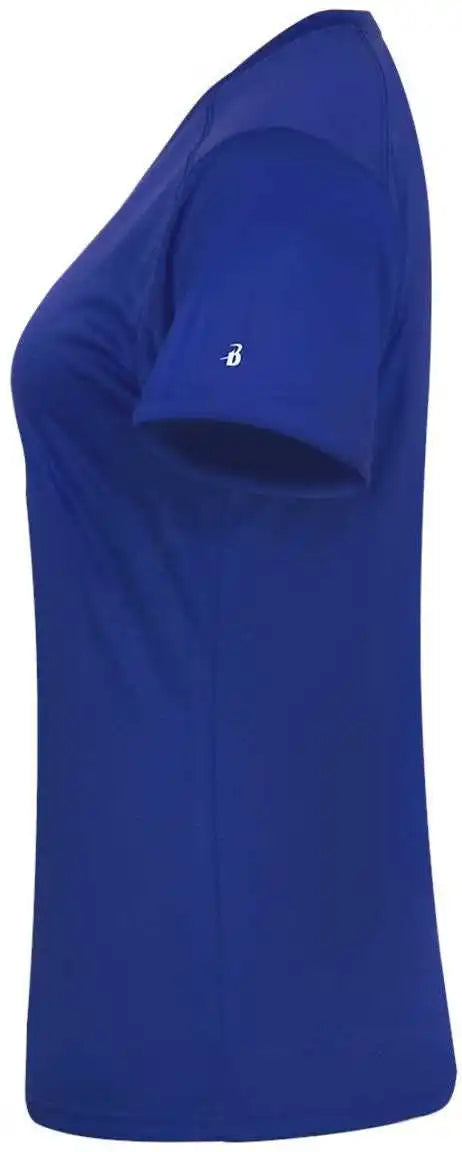 Badger Sport 4062 Ultimate Softlock Ladies V-neck Short Sleeve Tee - Royal