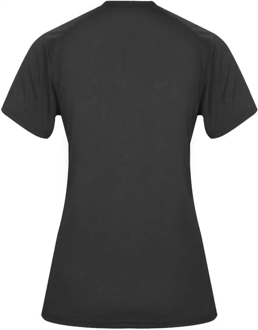 Badger Sport 4062 Ultimate Softlock Ladies V-neck Short Sleeve Tee - Graphite