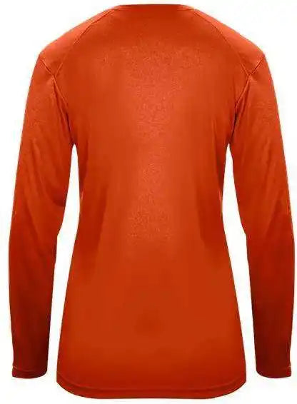 Badger Sport 4064 Ultimate Softlock V-neck Ladies Long Sleeve Tee - Orange