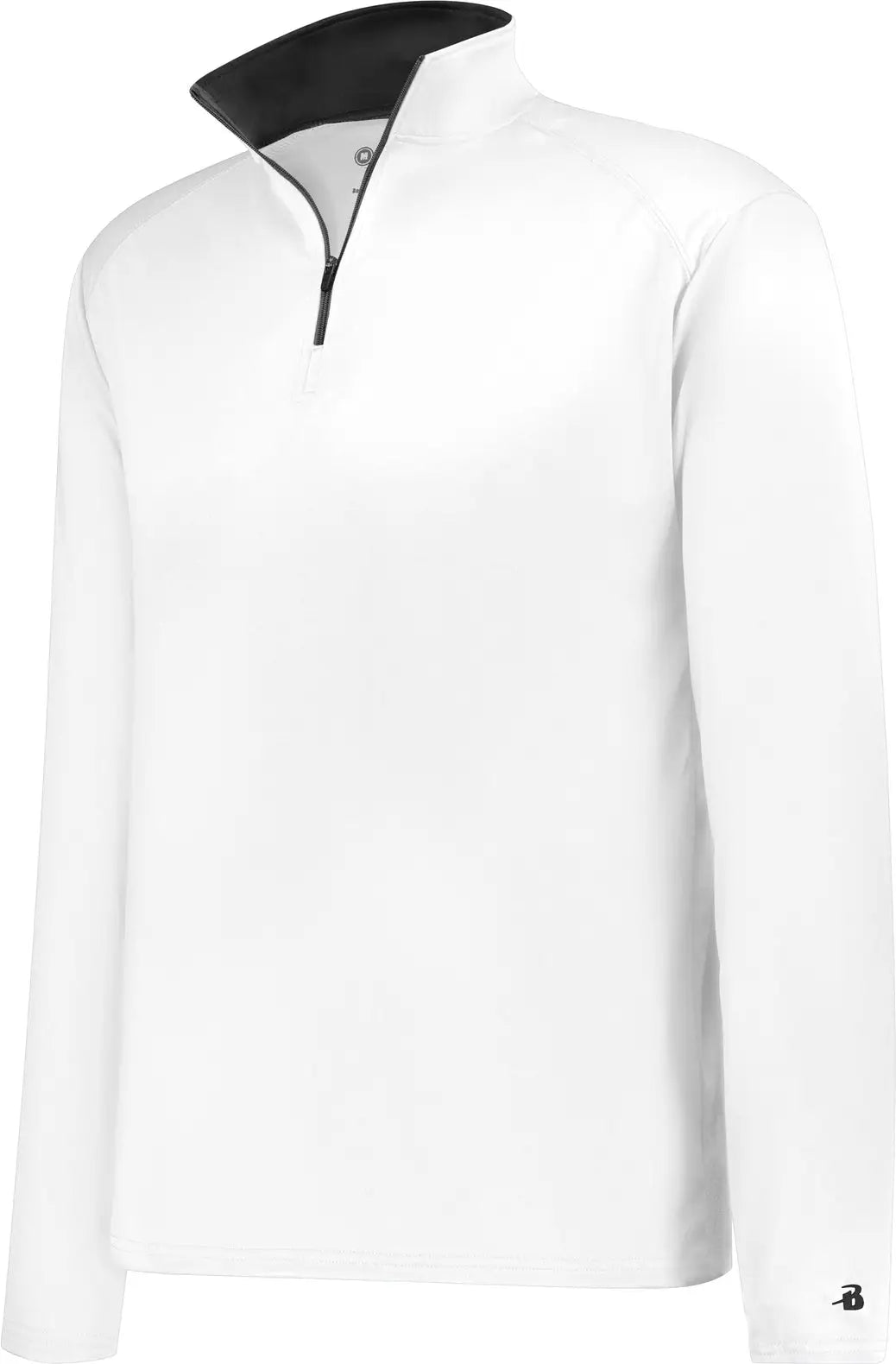 Badger Sport 4102 B-core 1/4 Zip - White Gray - Adult Xs