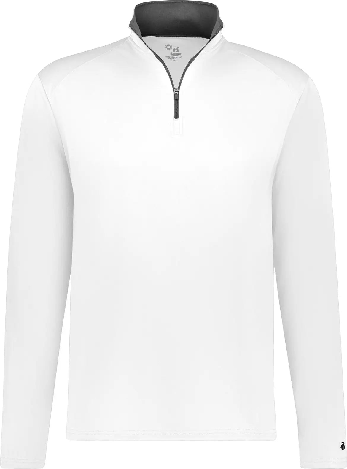 Badger Sport 4102 B-core 1/4 Zip - White Gray