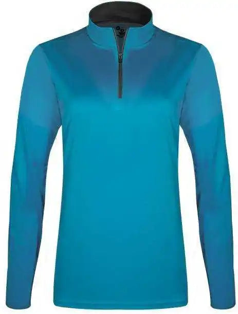 Badger Sport 4103 B-core Ladies 1/4 Zip - Electric Blue Graphite