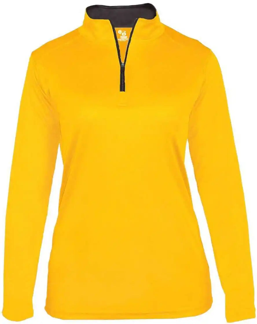 Badger Sport 4103 B-core Ladies 1/4 Zip - Gold Graphite