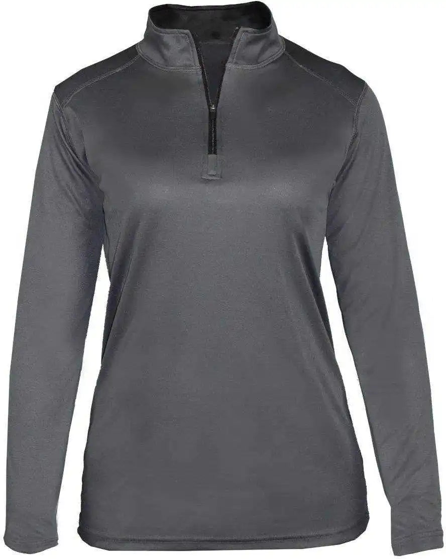Badger Sport 4103 b Core Ladies 1/4 Zip Graphite Black