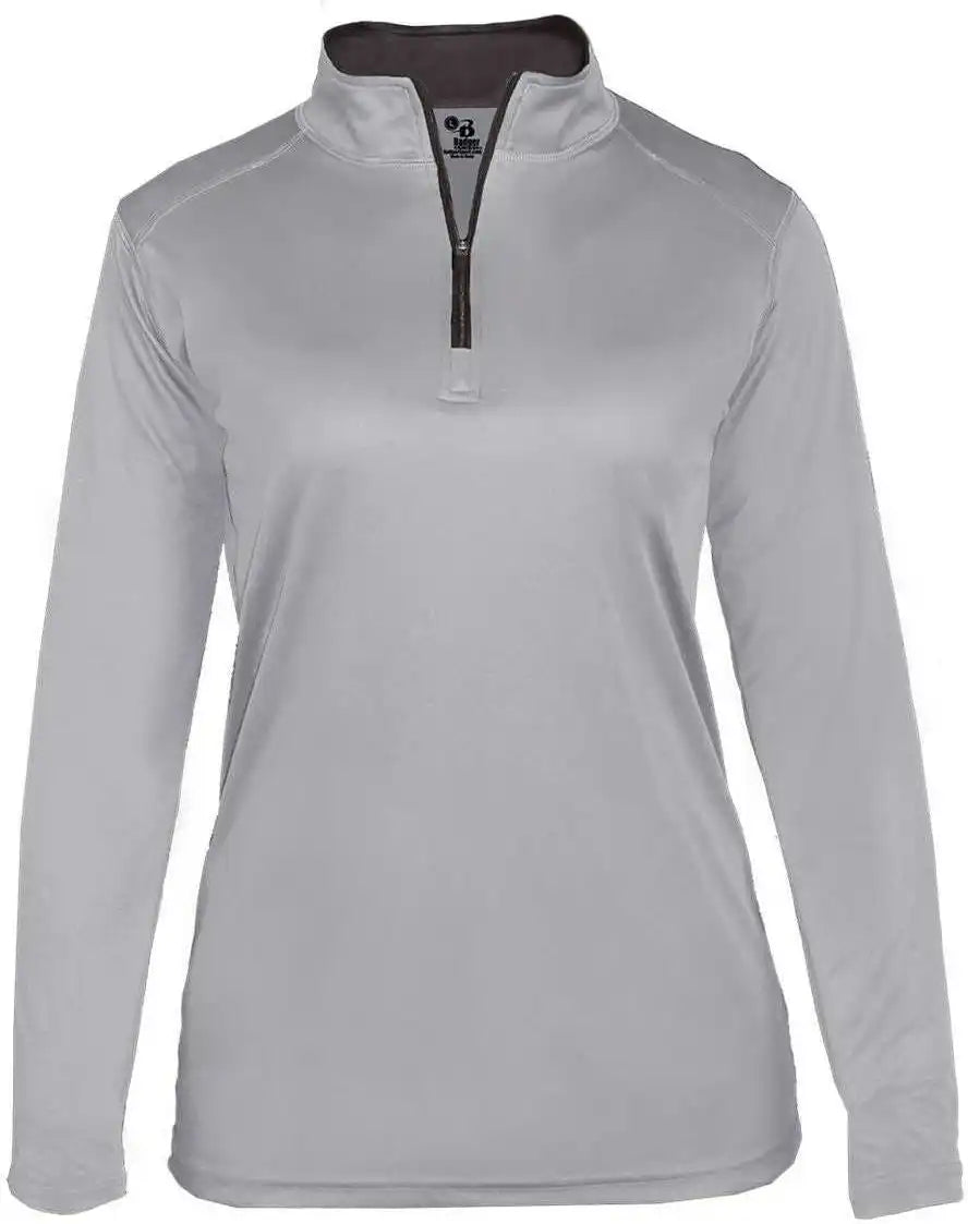 Badger Sport 4103 b Core Ladies 1/4 Zip Silver Graphite